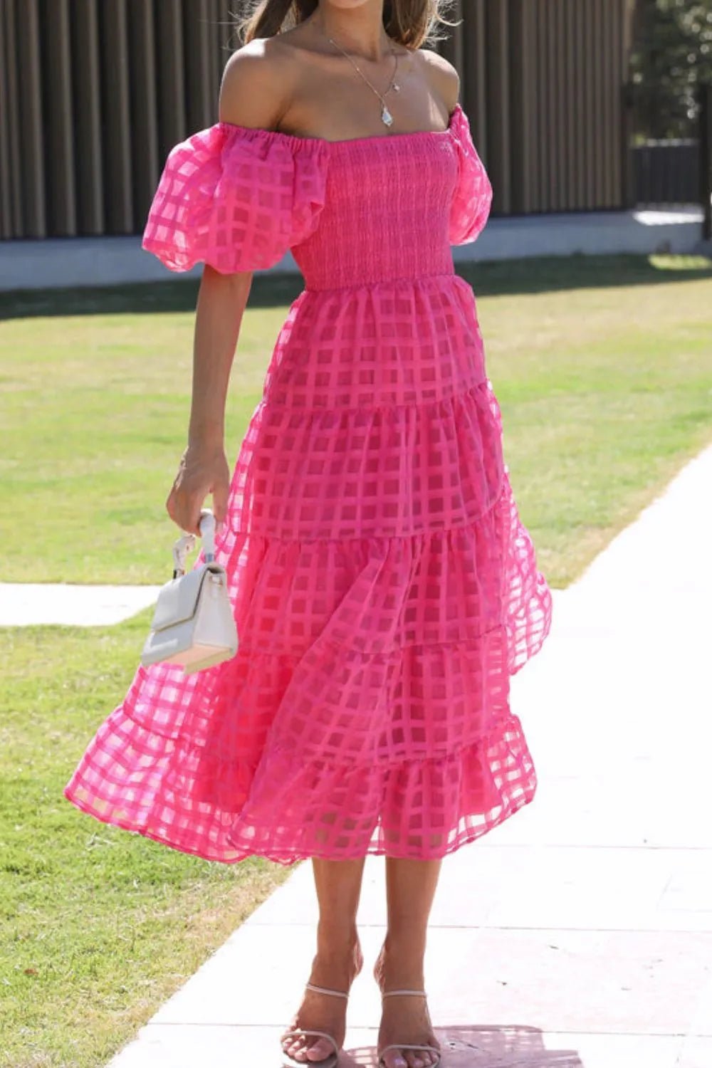 Lifestyle image of product styled for a chic daytime look