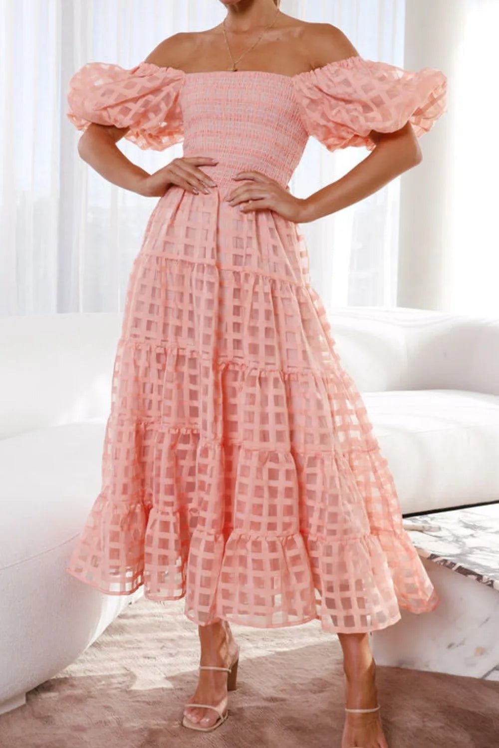 Back view of product with easy, flowy drape