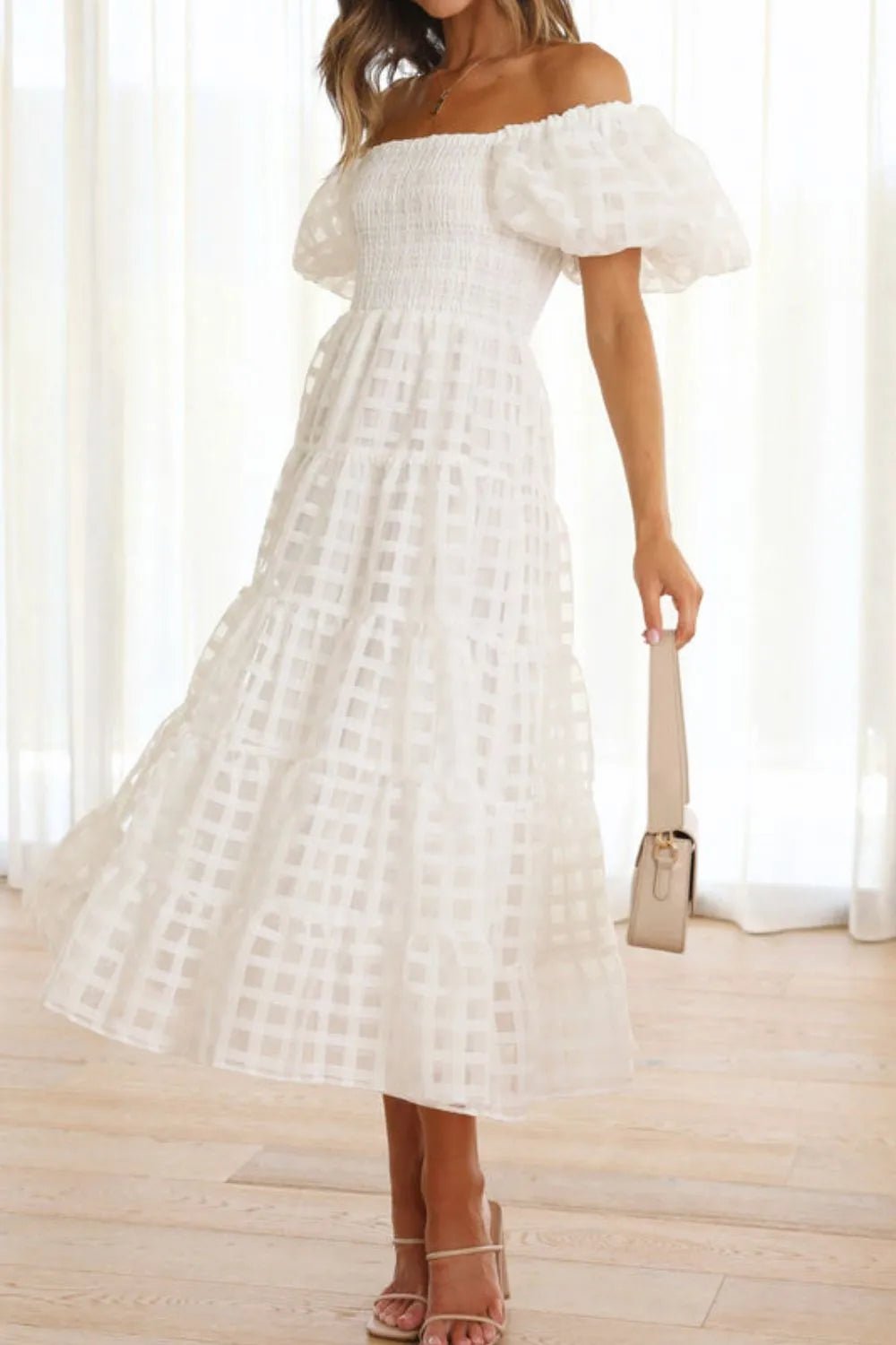Lifestyle image of product styled for a chic daytime look