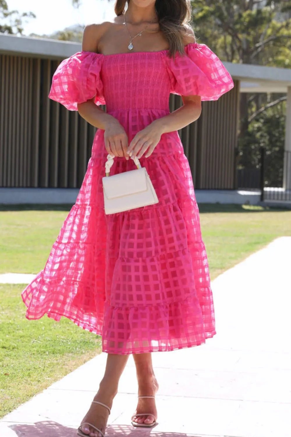 Lifestyle image of product styled for a chic daytime look