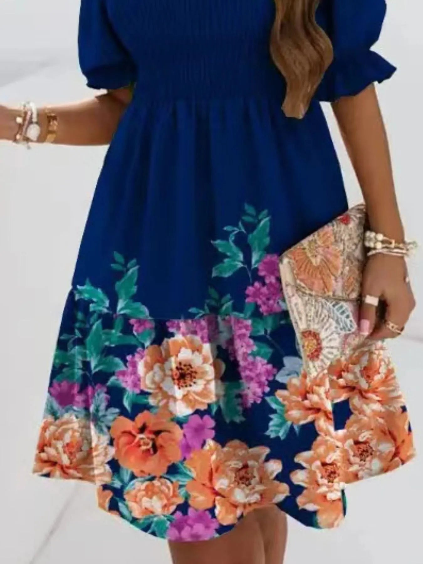 Off Shoulder Smocked Summer Dress - Rochelle's House LLC