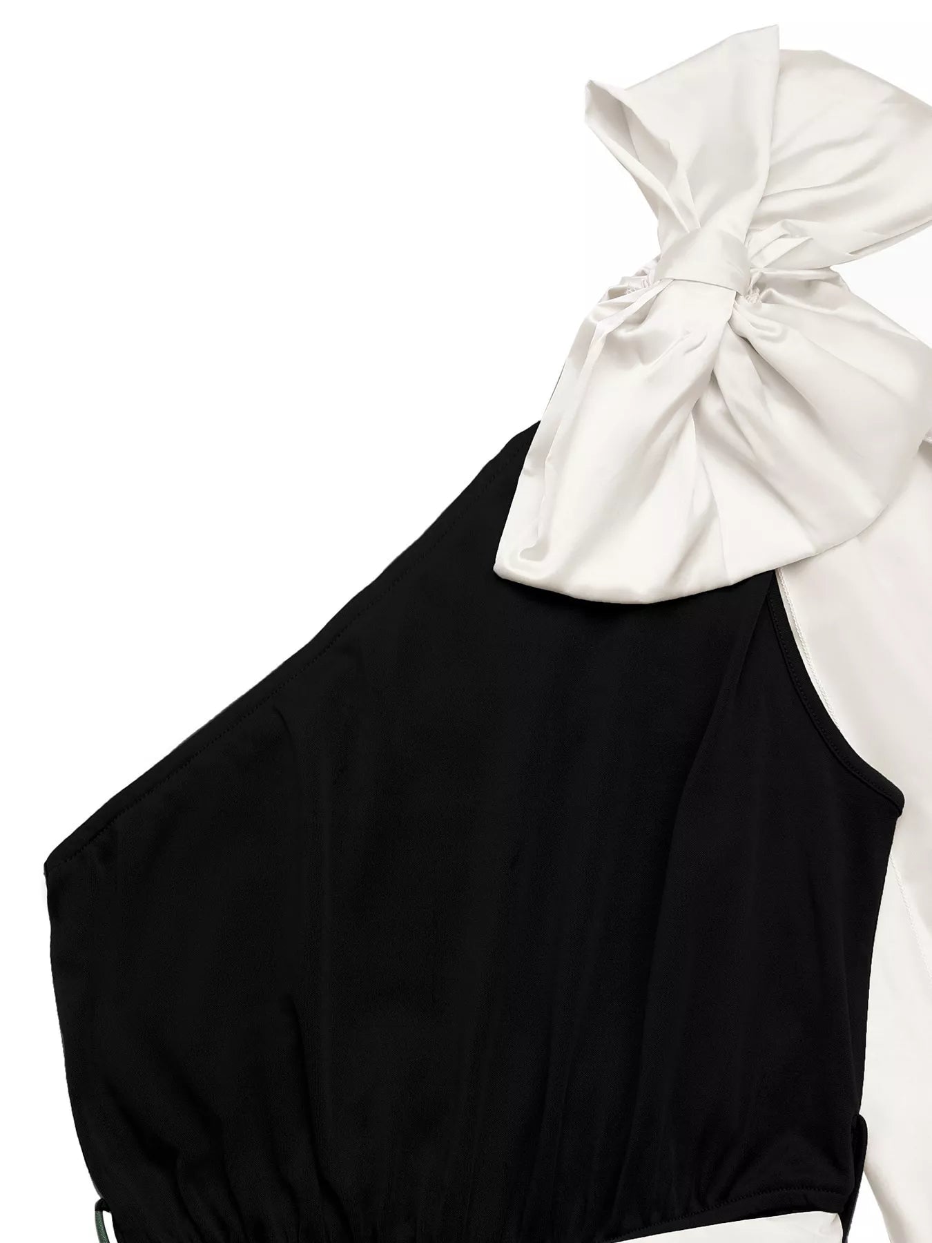 One - Shoulder Bowknot Wide Leg Jumpsuit - Rochelle's House LLC