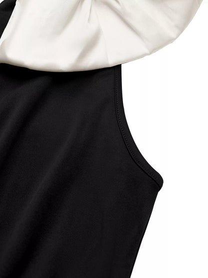 One - Shoulder Bowknot Wide Leg Jumpsuit - Rochelle's House LLC