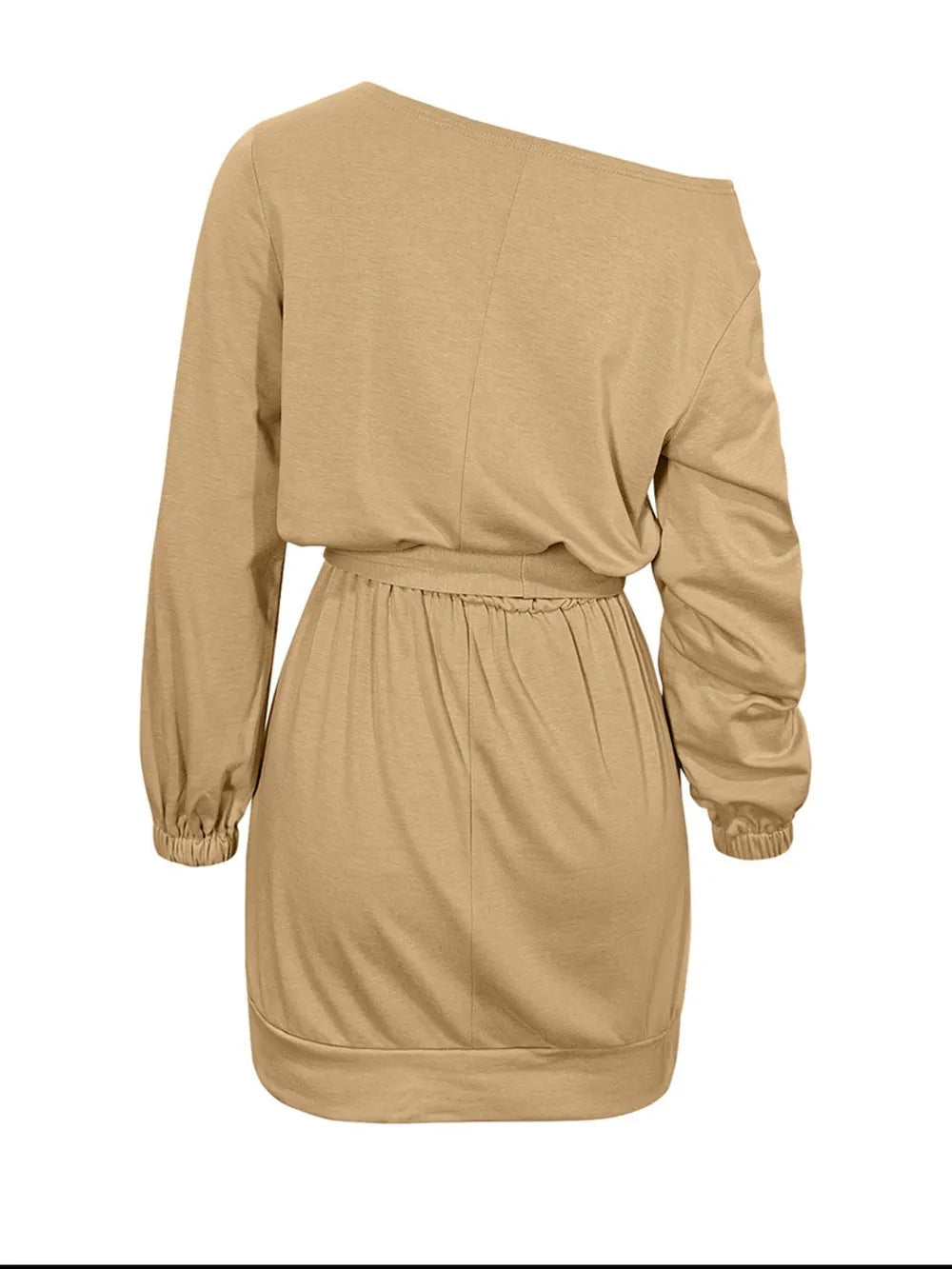 One Shoulder Tie Waist Dress - Rochelle's House LLC