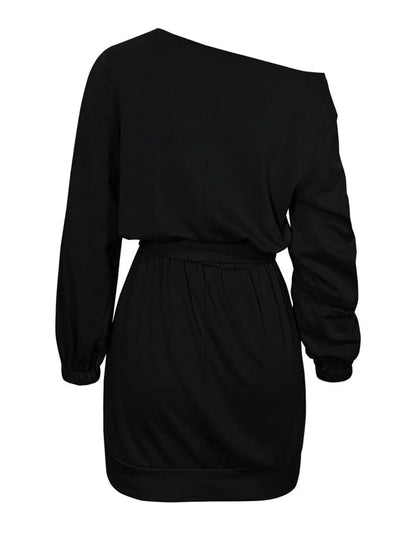 One Shoulder Tie Waist Dress - Rochelle's House LLC