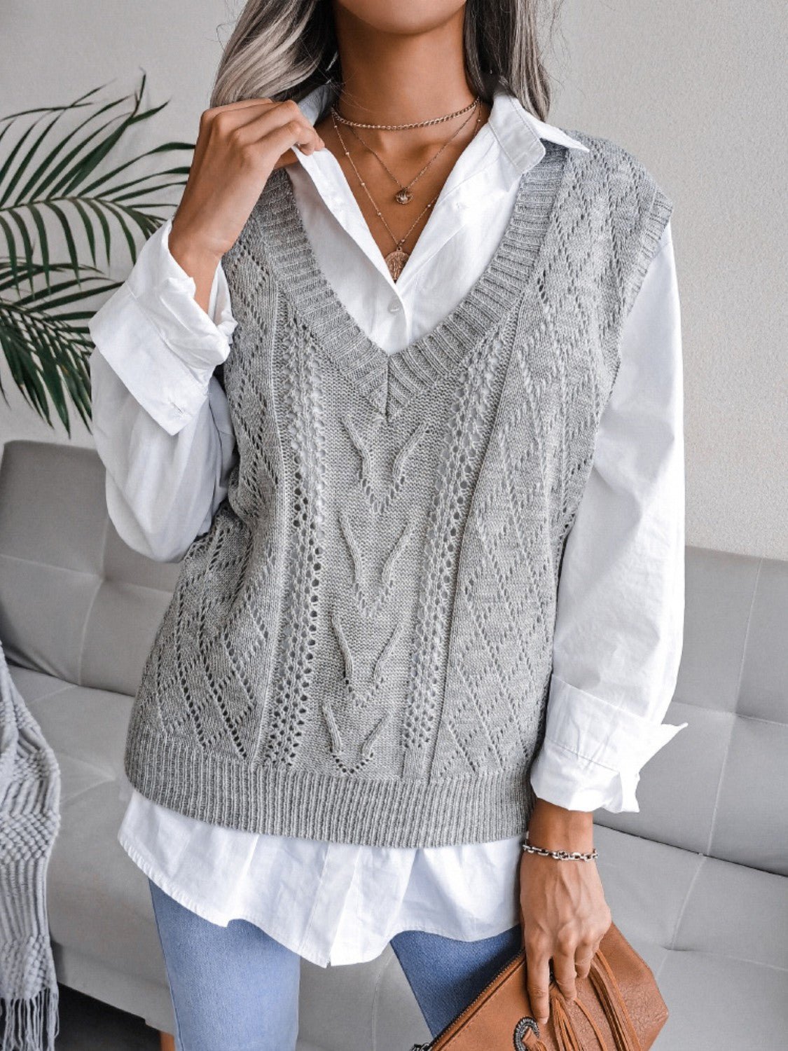 Lifestyle image of product styled for a chic daytime look