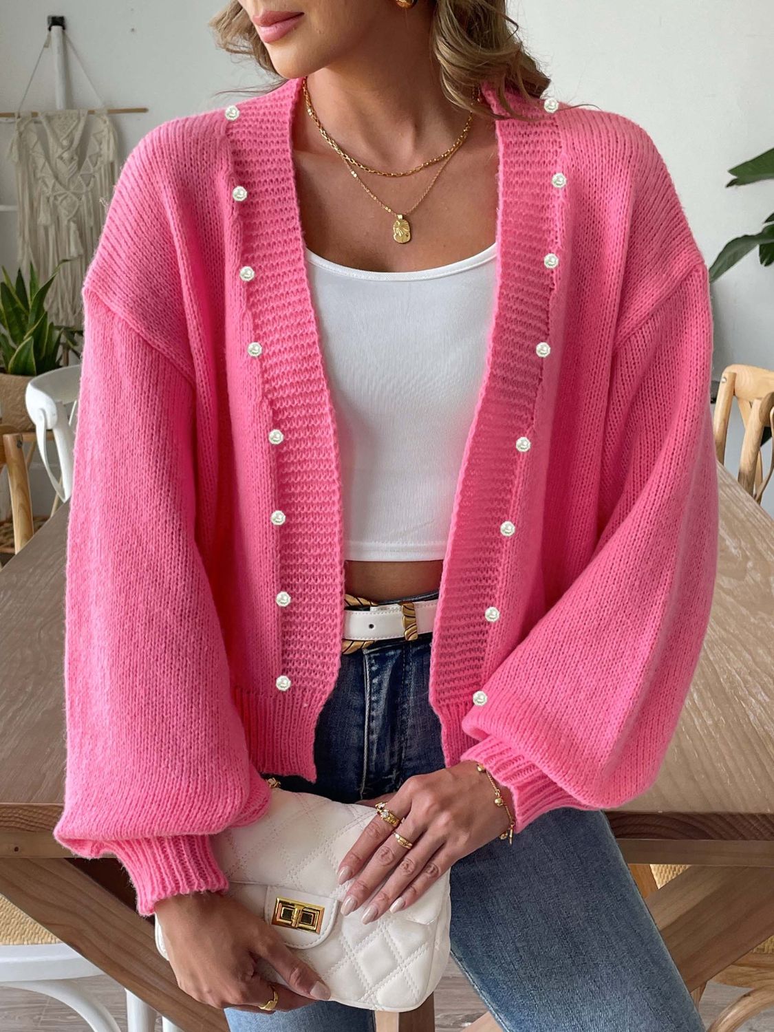 Lifestyle image of product styled for a chic daytime look