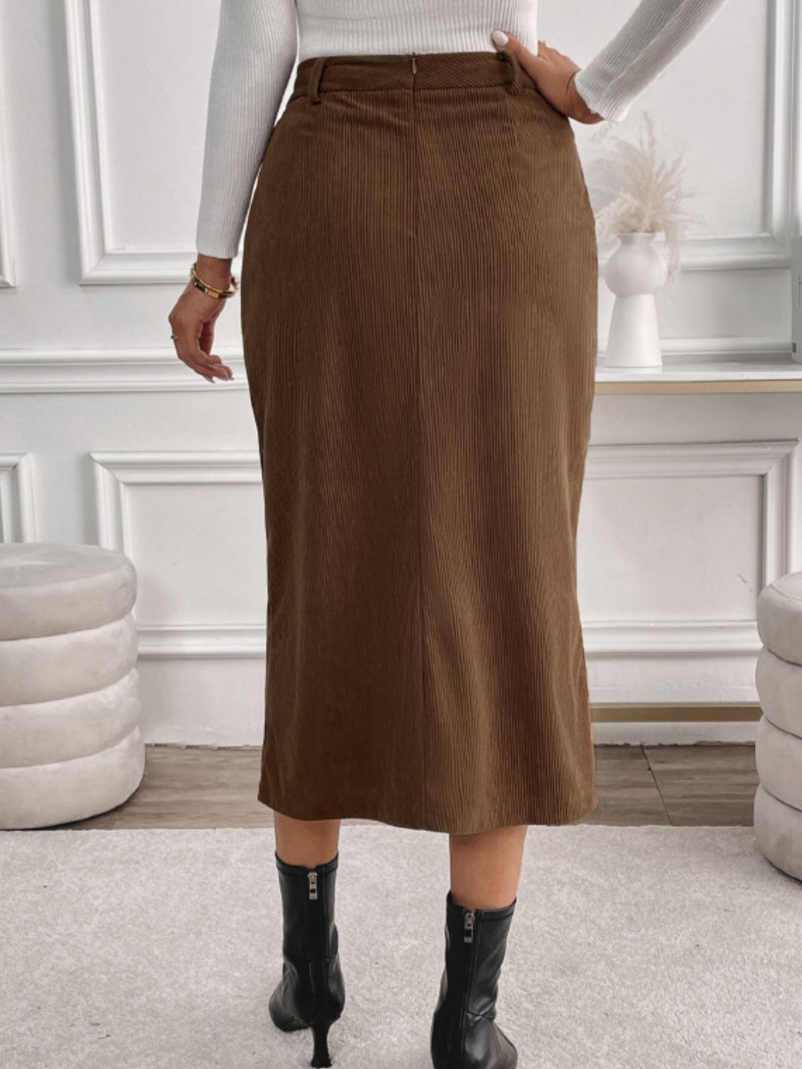 Back view of product with easy, flowy drape