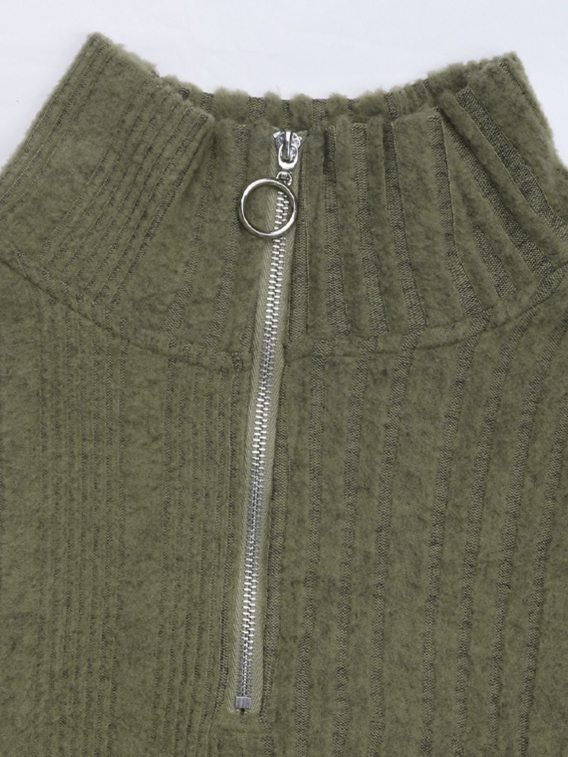 Perfee Tied Quarter Zip Long Sleeve Dress - Rochelle's House LLC