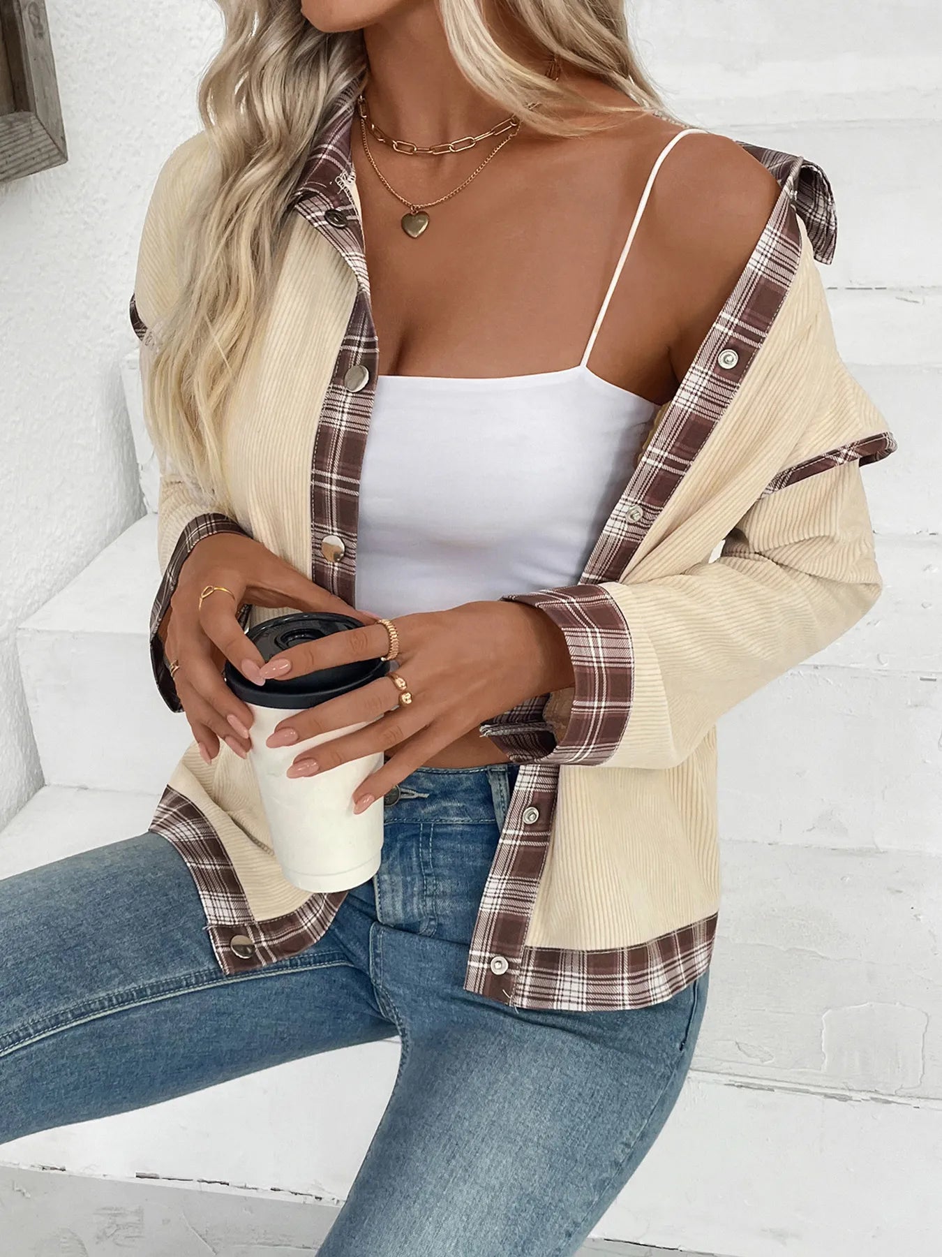 Lifestyle image of product styled for a chic daytime look