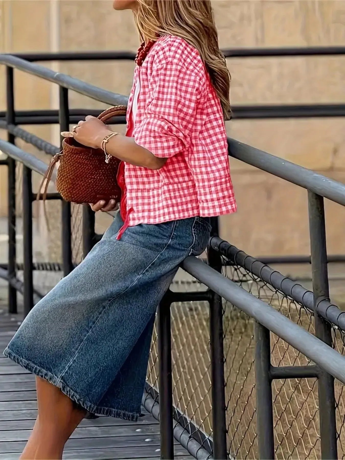 Back view of product with easy, flowy drape