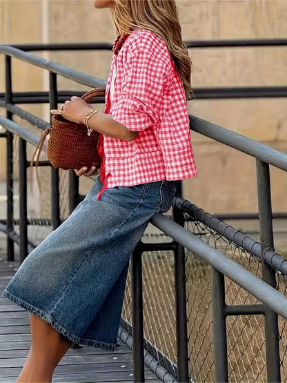 Back view of product with easy, flowy drape