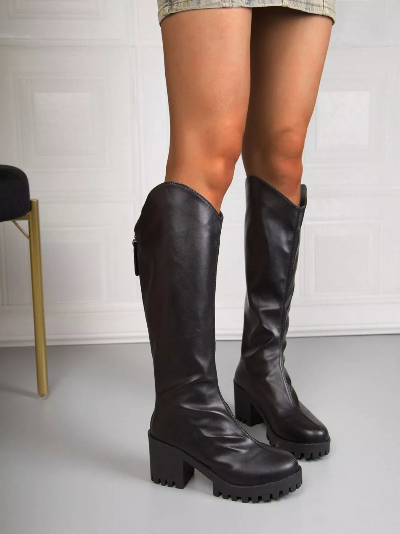 Side view of product highlighting flattering shape and movement