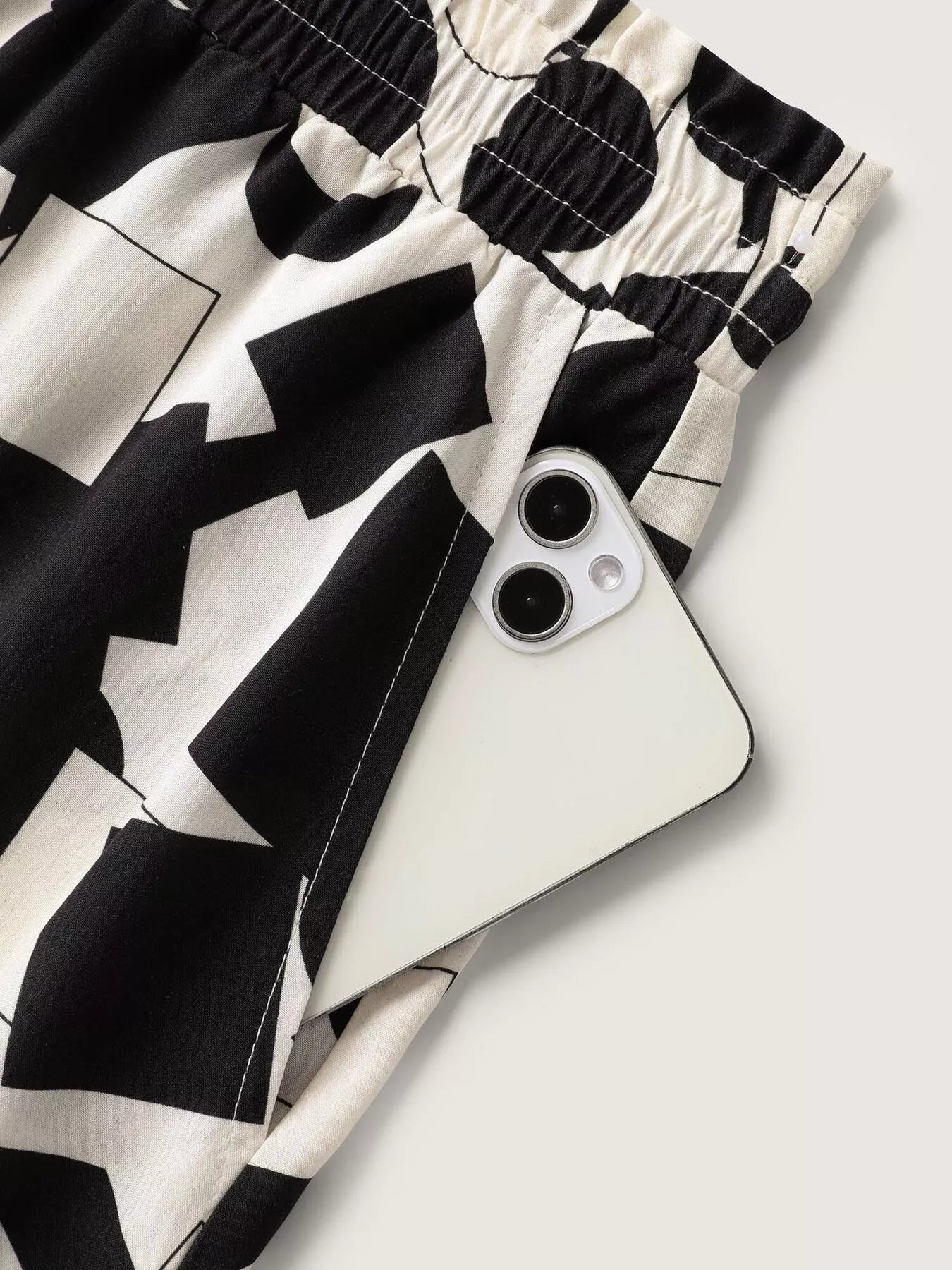 Plus Size Abstract Print Wide Leg Pants - Rochelle's House LLC