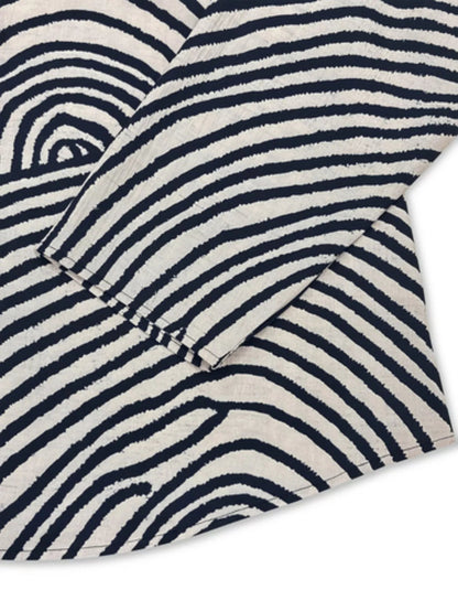 Plus Size Abstract Zebra Print Button - Down Shirt - Rochelle's House LLC