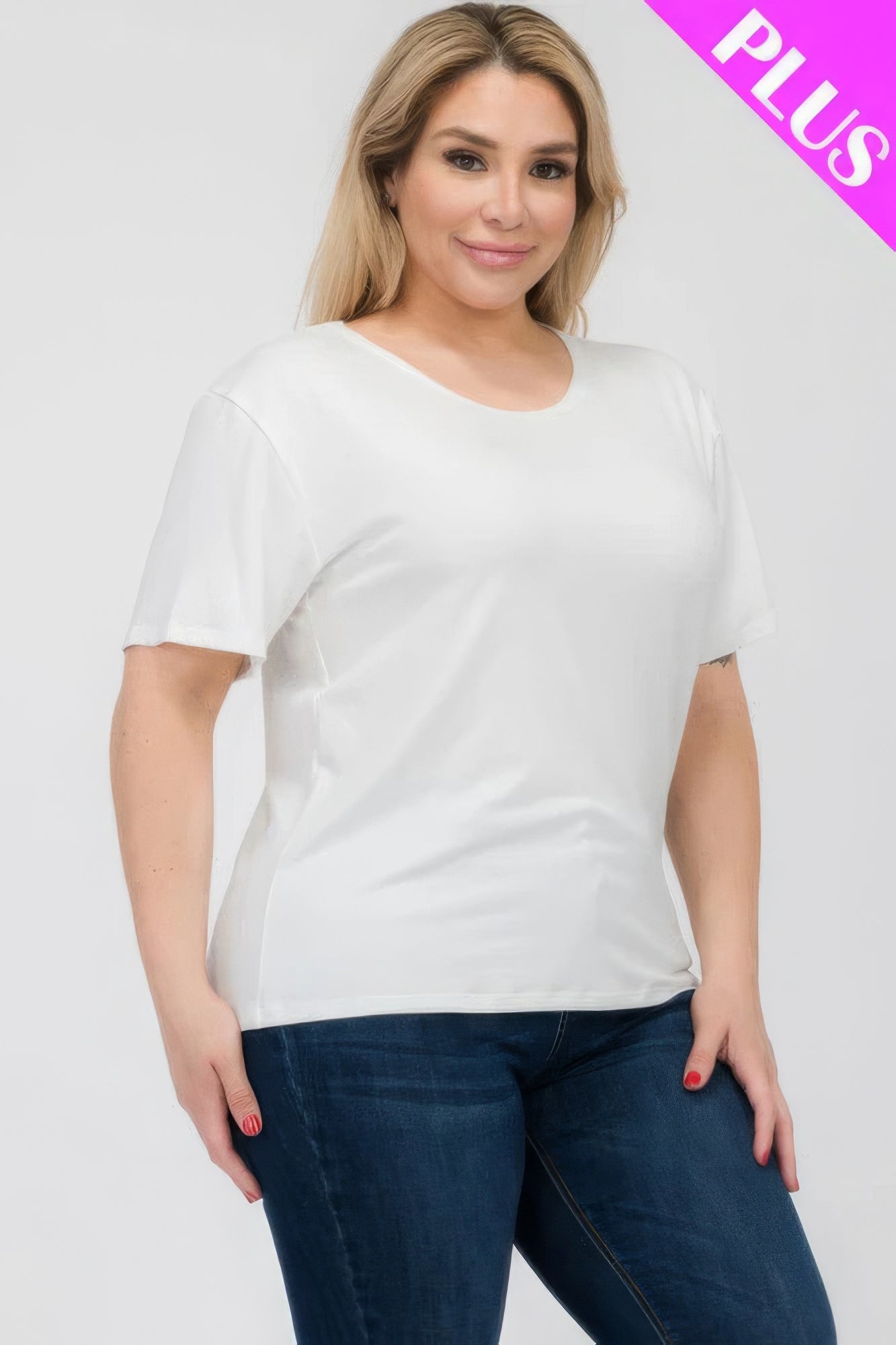 Side view of product highlighting flattering shape and movement