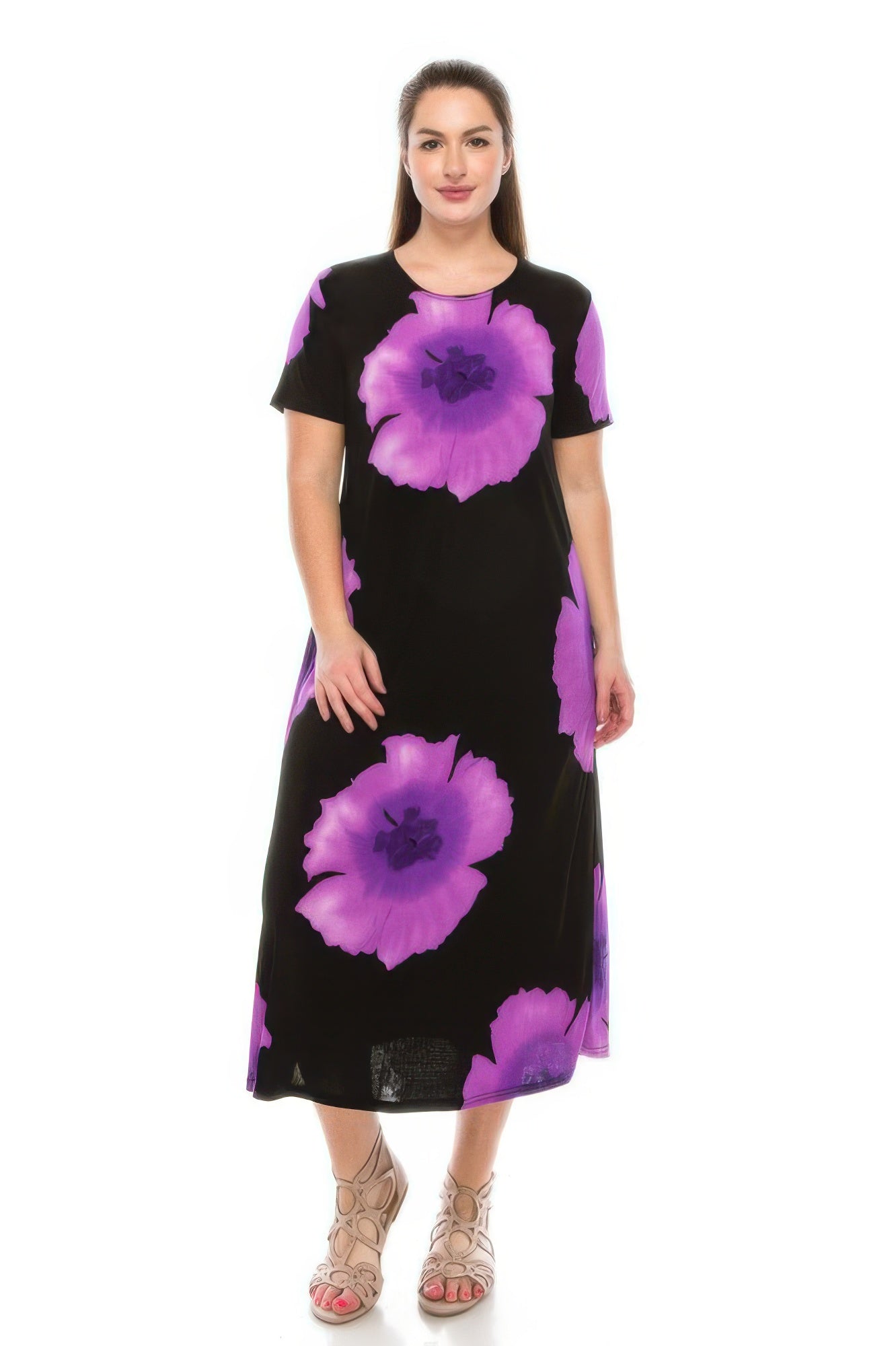 Plus Size Bns Print Long Dress - Rochelle's House LLC