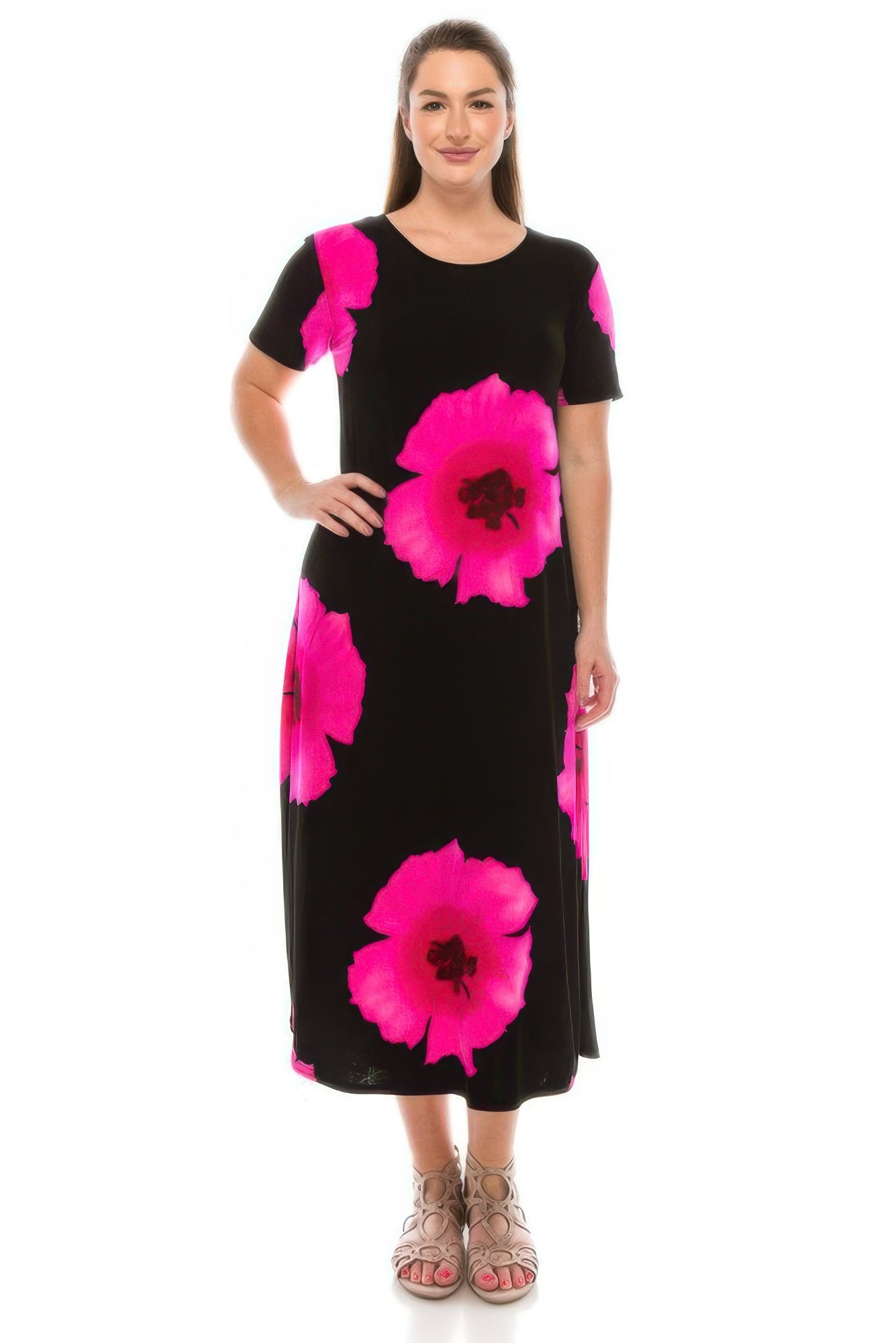 Plus Size Bns Print Long Dress - Rochelle's House LLC