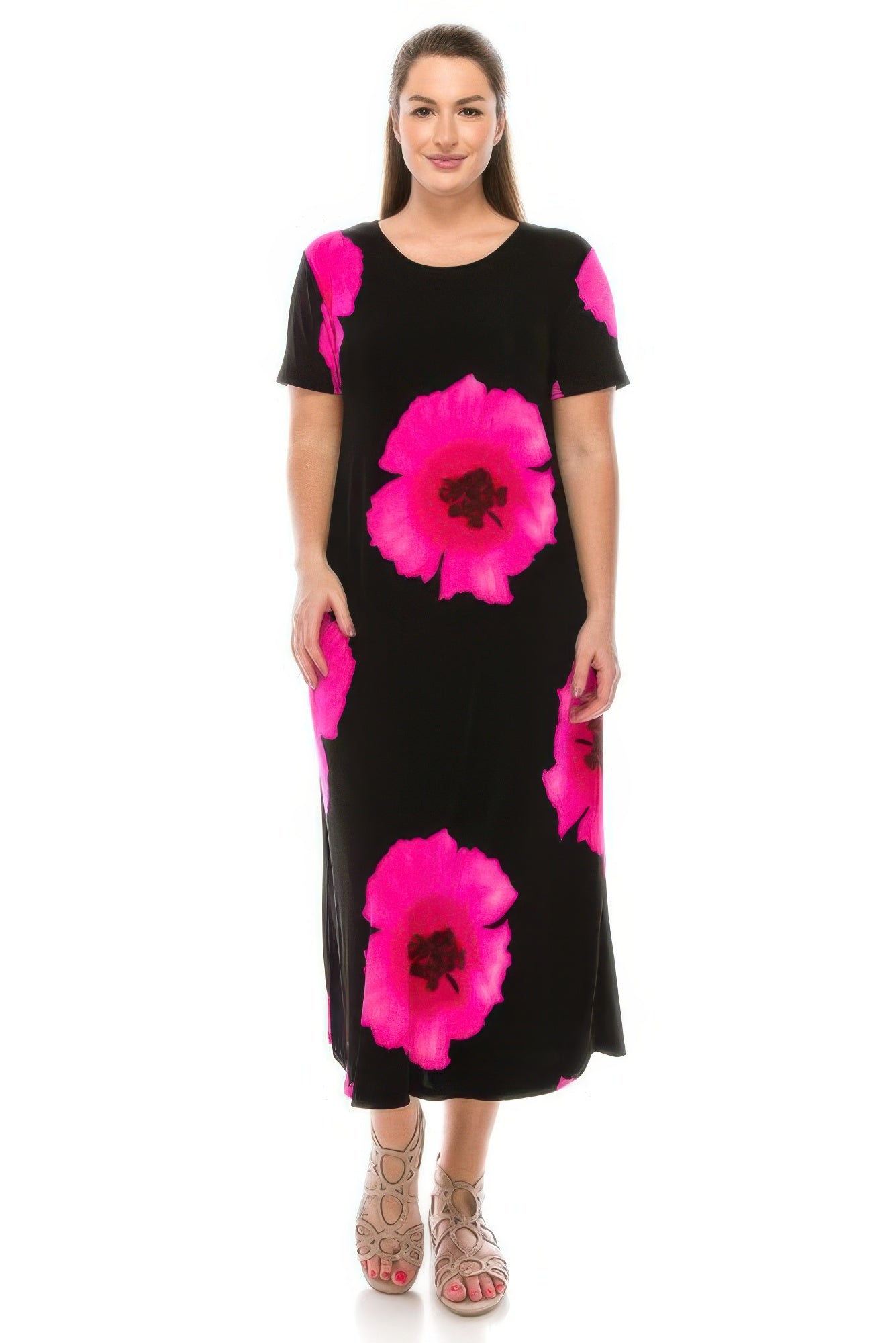 Plus Size Bns Print Long Dress - Rochelle's House LLC