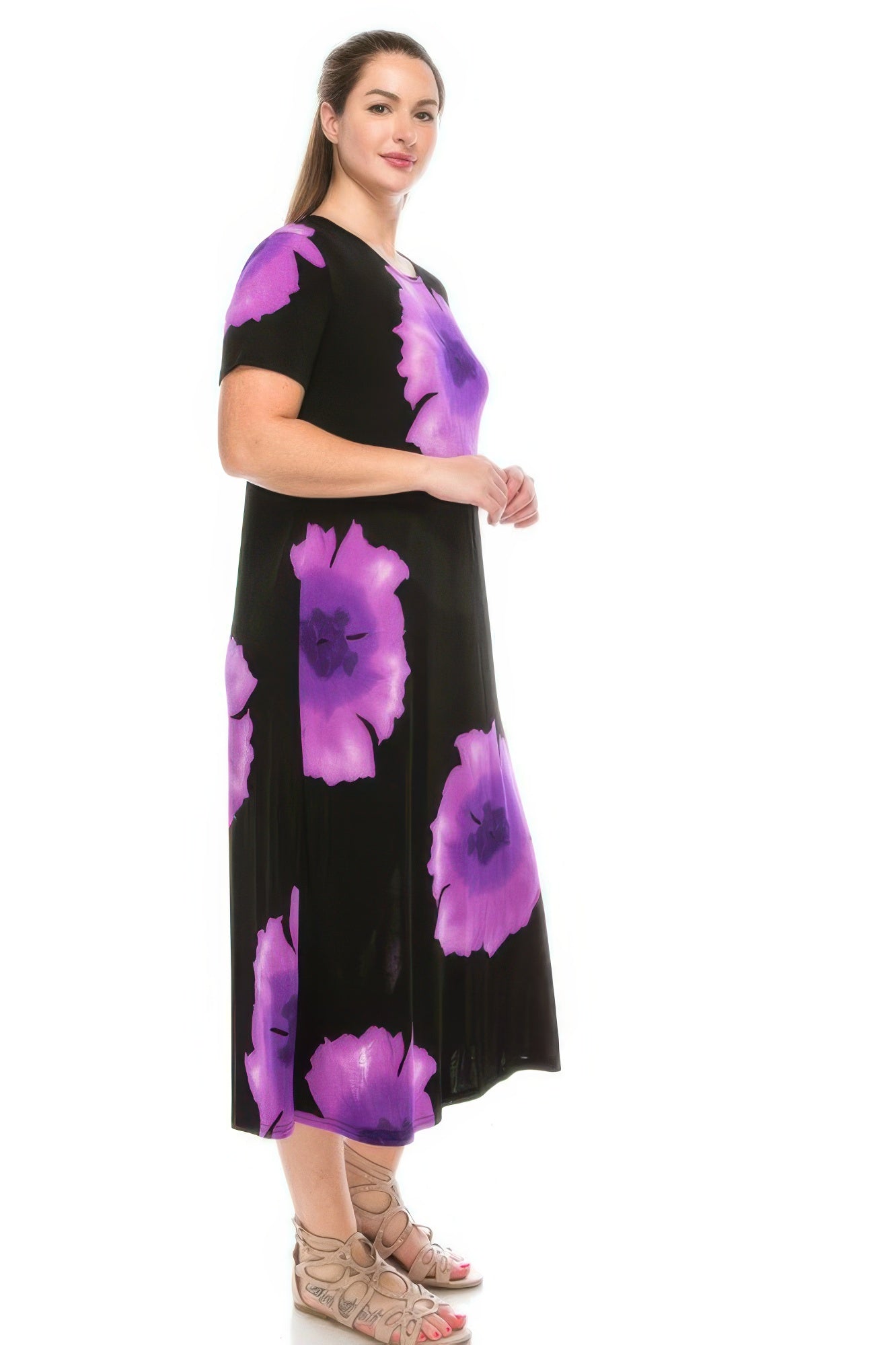Plus Size Bns Print Long Dress - Rochelle's House LLC