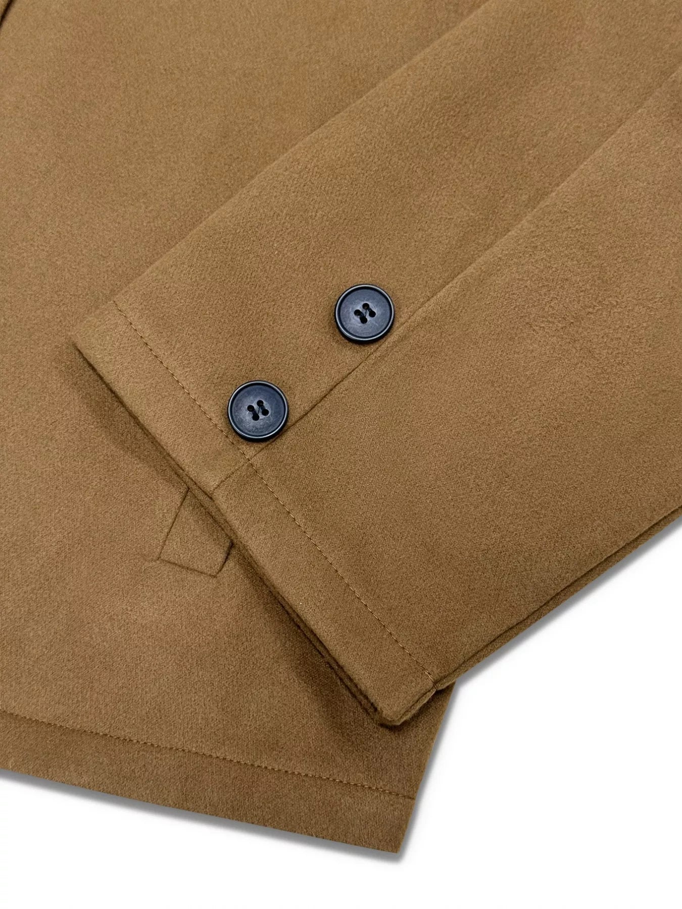 Plus Size Button - Down Cropped Outerwear - Rochelle's House LLC