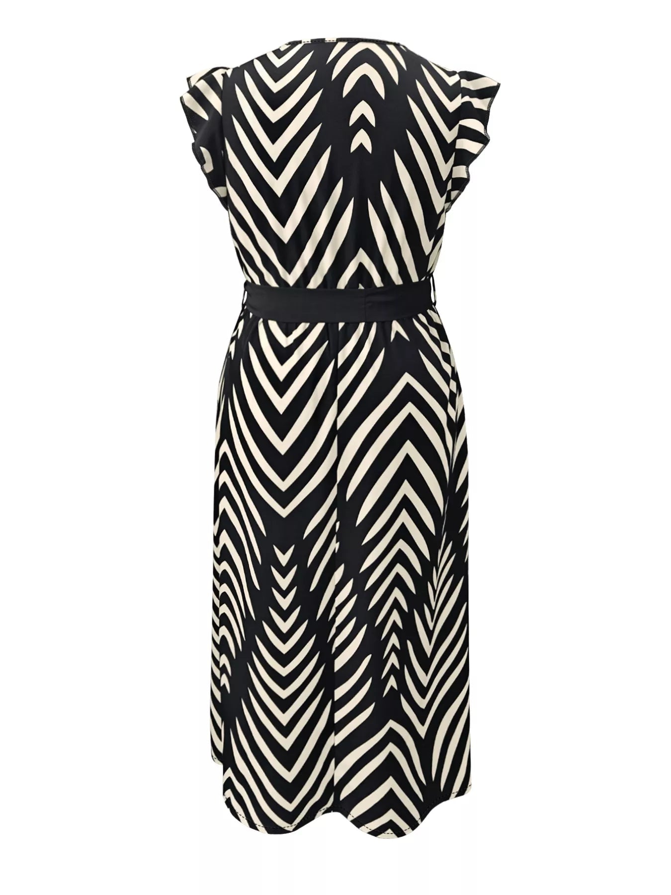 Plus Size Chevron Print Wrap Maxi Dress - Rochelle's House LLC