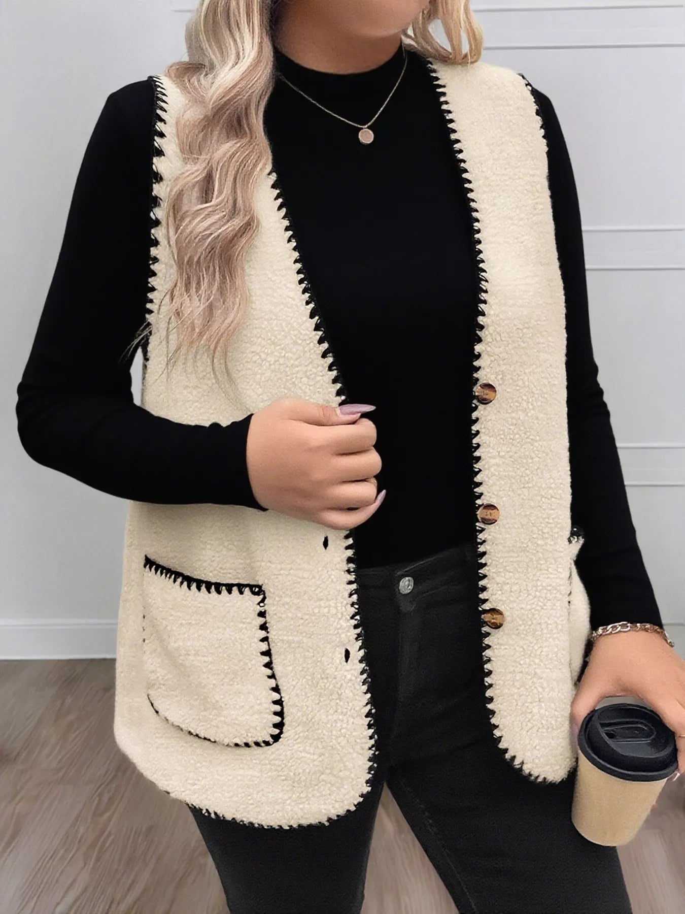 Lifestyle image of product styled for a chic daytime look