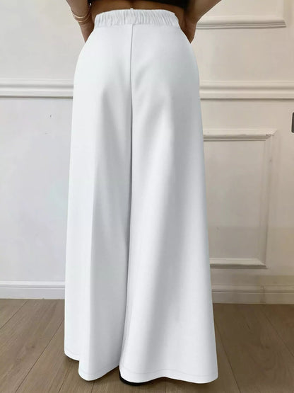 Plus Size Elastic Waist Wide Leg Pants - Rochelle's House LLC