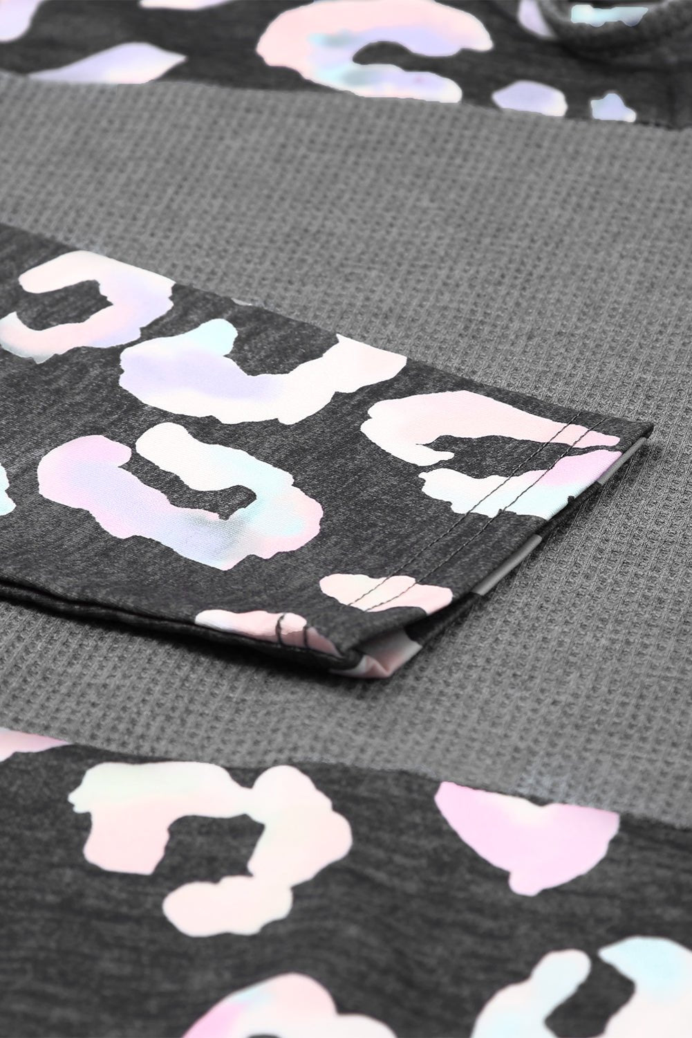 Plus Size Leopard Dropped Shoulder Long Sleeve Hoodie - Rochelle's House LLC