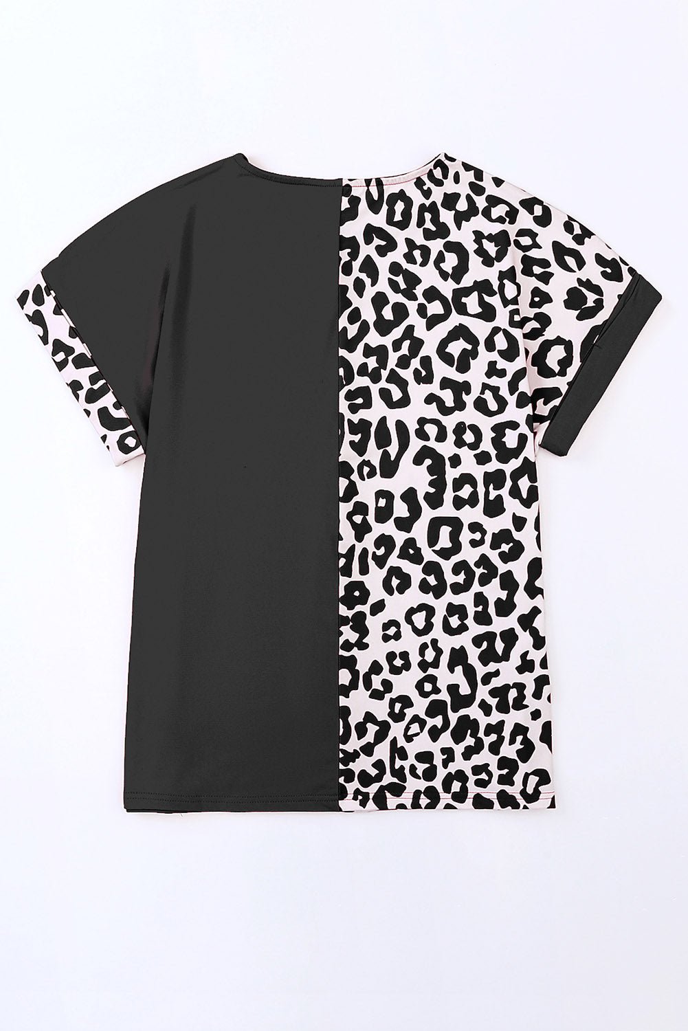 Plus Size Leopard Round Neck T-Shirt - Rochelle's House LLC