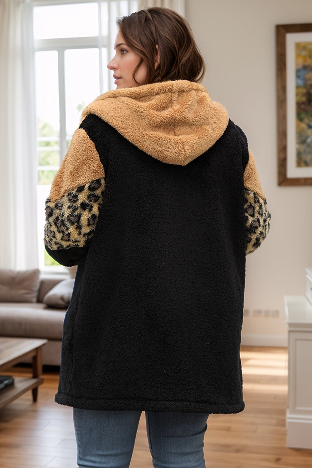 Back view of product with easy, flowy drape