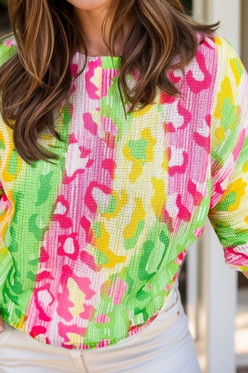 Plus Size Printed Round Neck T-Shirt - Rochelle's House LLC