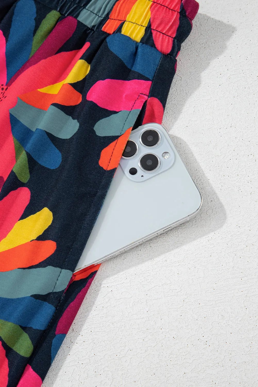 Plus Size Printed Round Neck Top and Drawstring Pants Set - Rochelle's House LLC