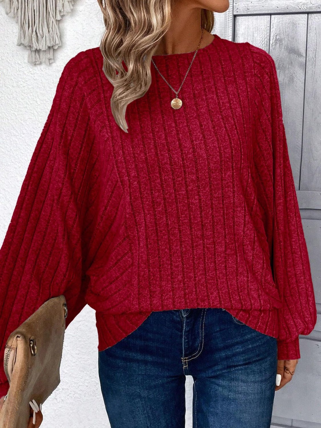 Back view of product with easy, flowy drape