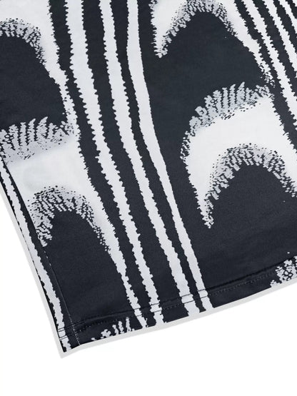 Plus Size Sleeveless Bodycon Maxi Dress with Abstract Print - Rochelle's House LLC