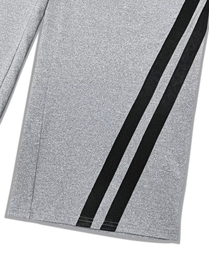 Plus Size Striped Contrast Wide Leg Pants - Rochelle's House LLC