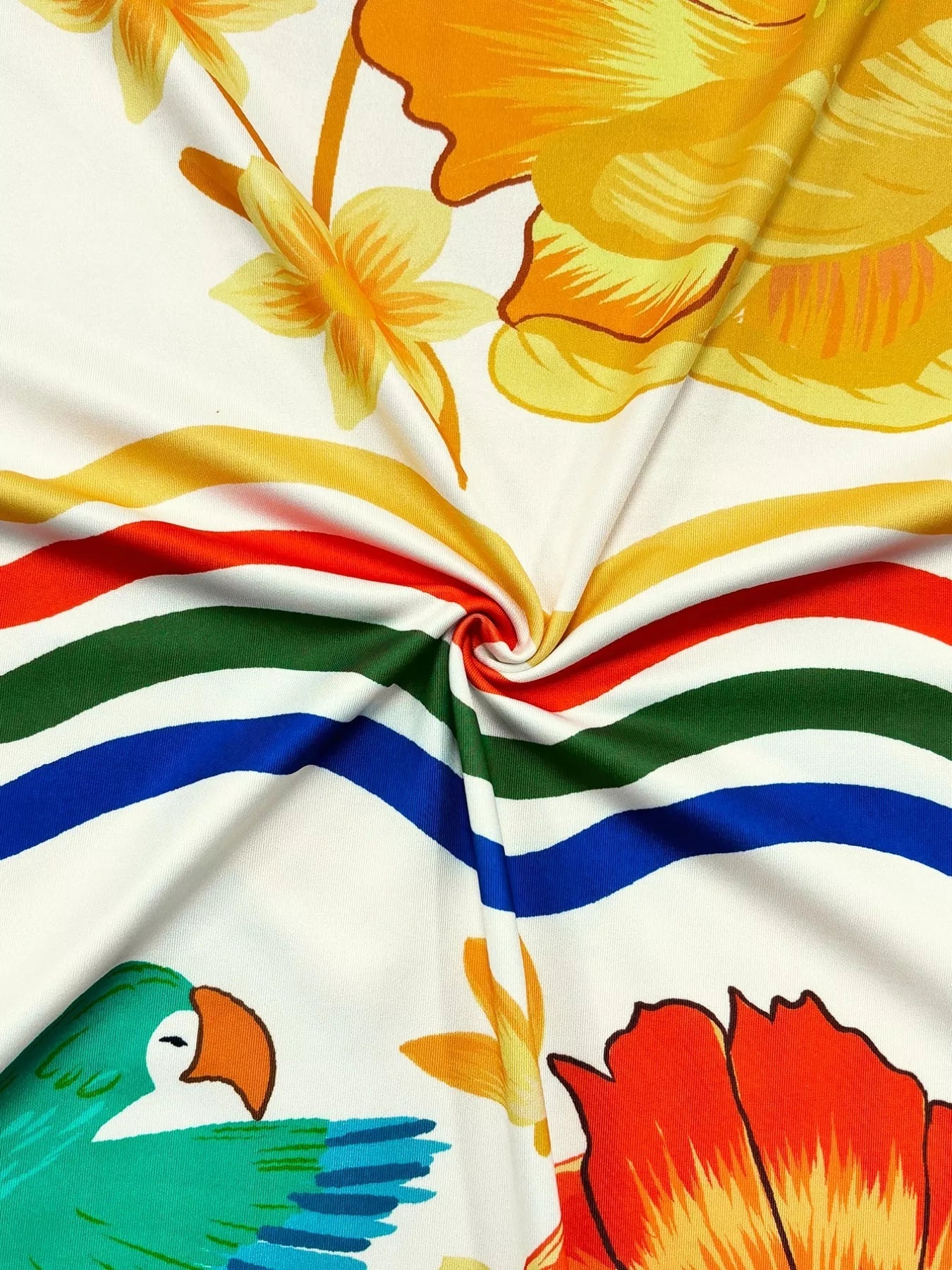 Plus Size Tropical Parrot Print Sleeveless Midi Dress - Rochelle's House LLC