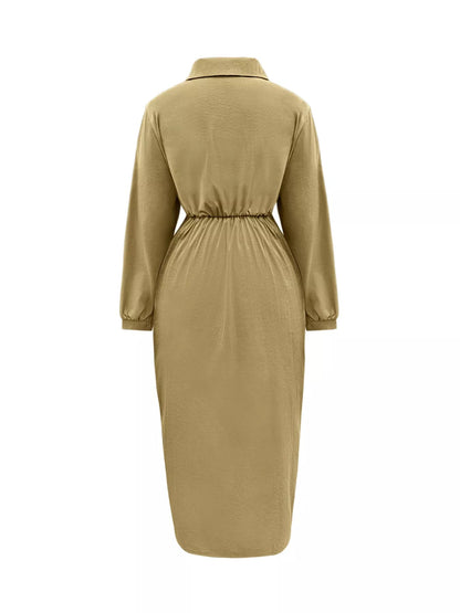 Plus Size Twist Front Split Midi Dress - Rochelle's House LLC