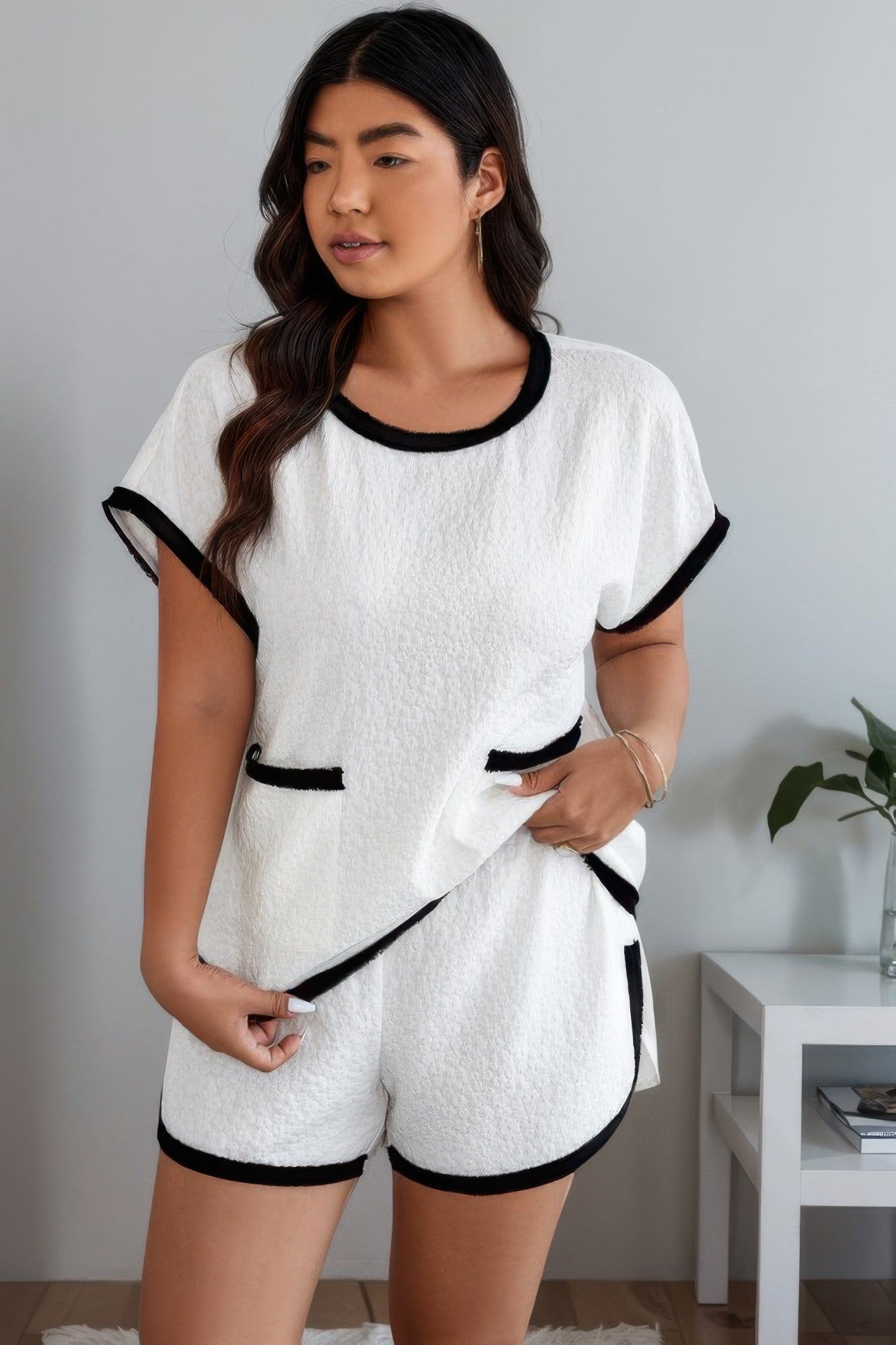 Close-up of product showing fabric texture and finish