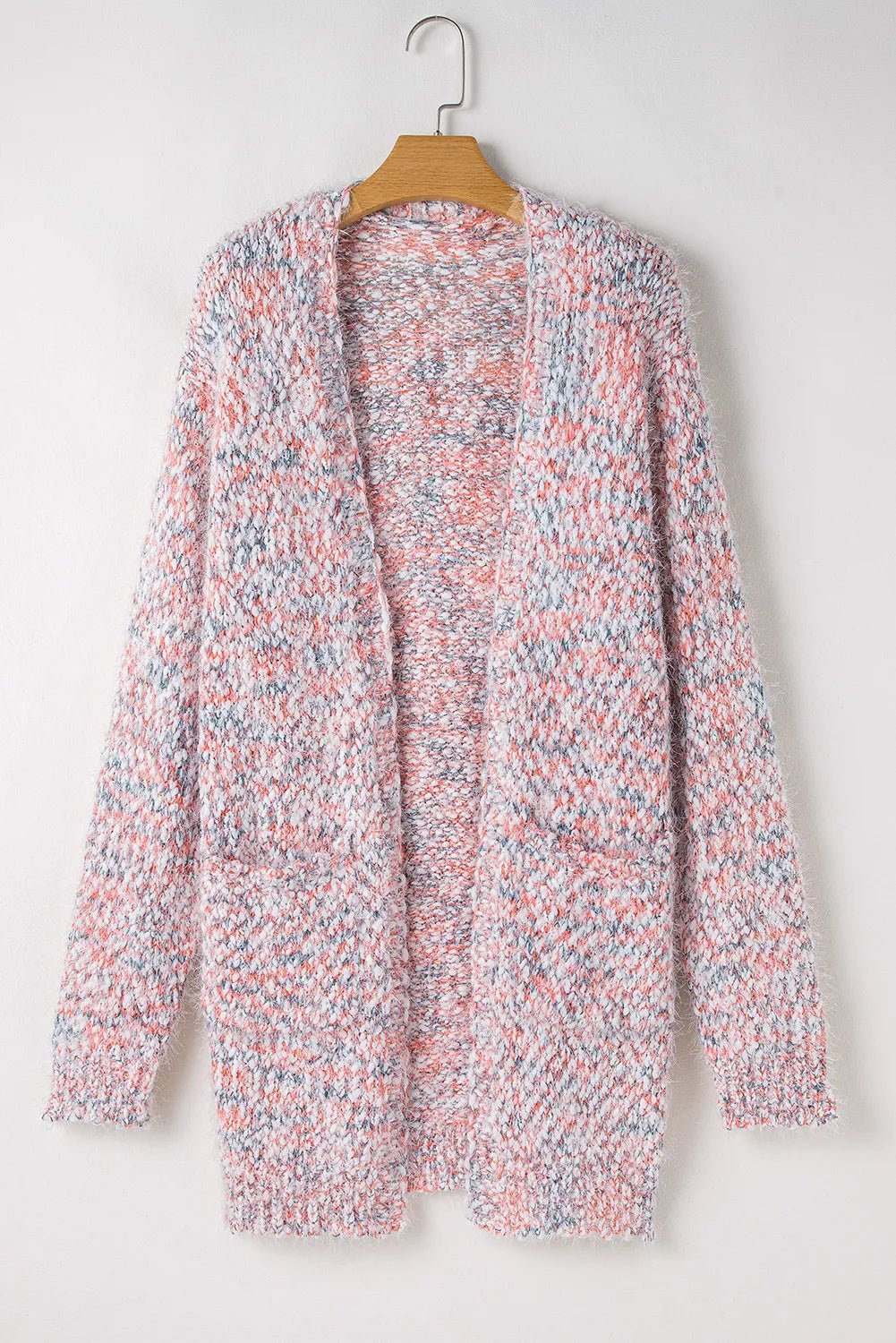 Pocketed Open Front Long Sleeve Cardigan - Rochelle's House LLC