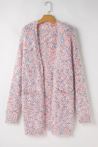 Pocketed Open Front Long Sleeve Cardigan - Rochelle's House LLC