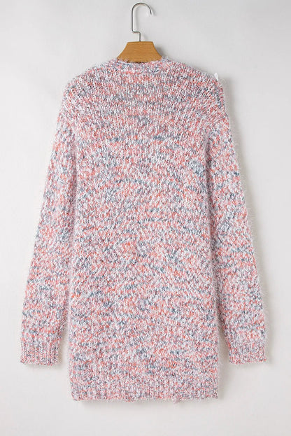 Pocketed Open Front Long Sleeve Cardigan - Rochelle's House LLC