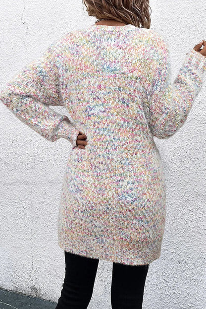 Pocketed Open Front Long Sleeve Cardigan - Rochelle's House LLC