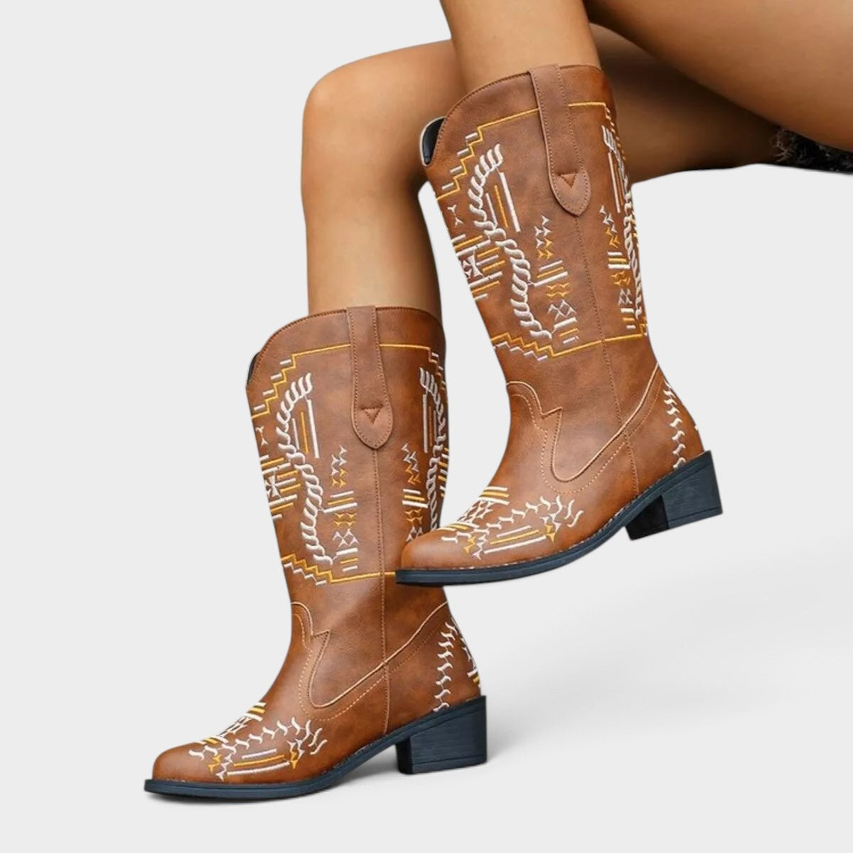Point Toe Block Heels Boots