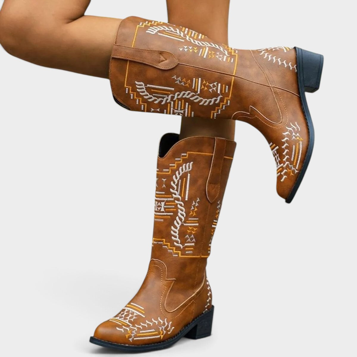 Point Toe Block Heels Boots
