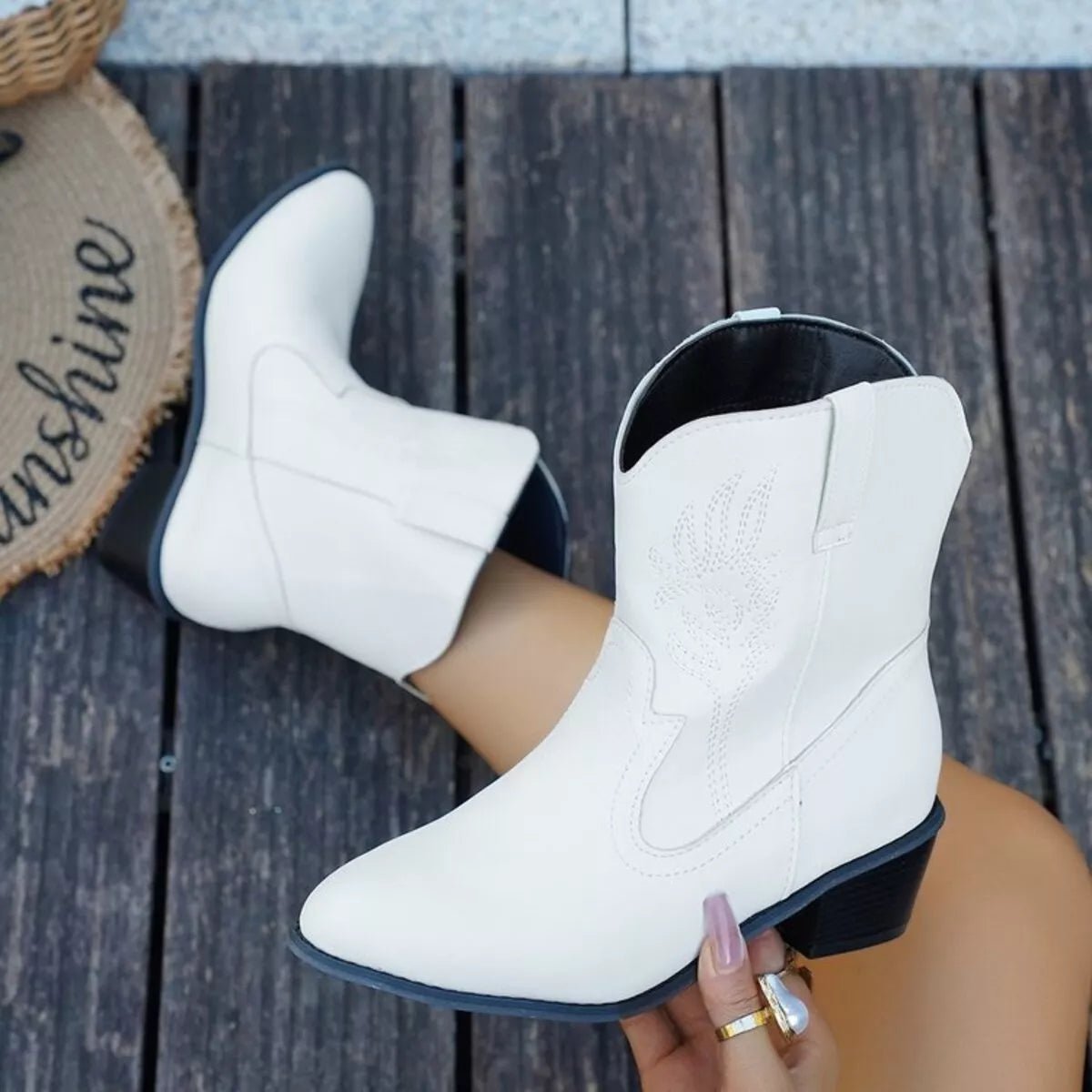 Lifestyle image of product styled for a chic daytime look