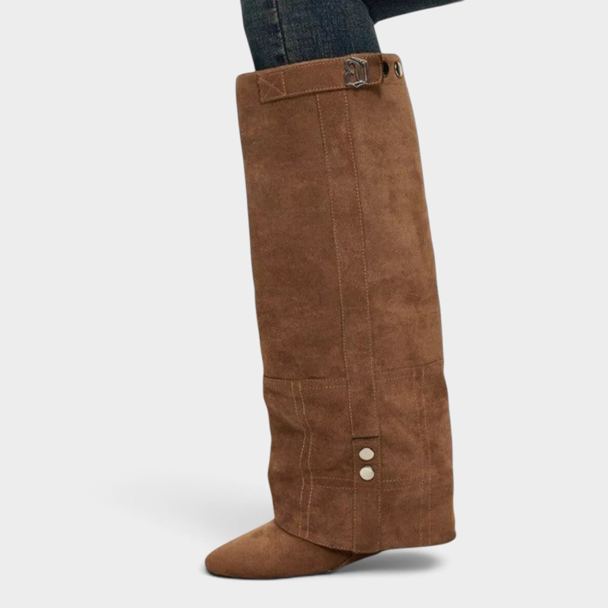 Point Toe Block Heels Boots