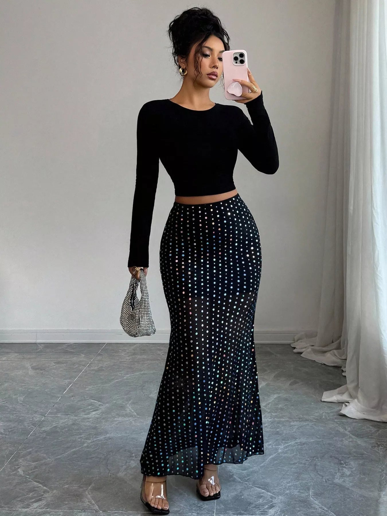 Polka Dot Maxi Skirt - Rochelle's House LLC