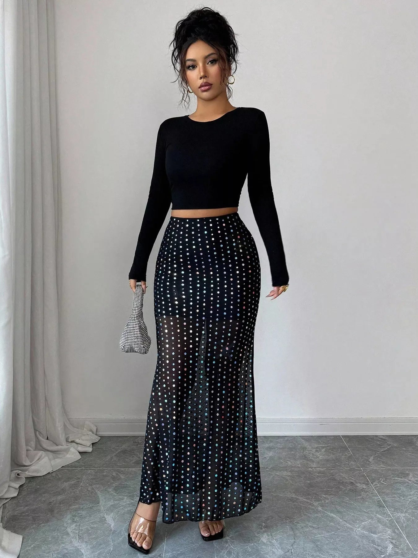Polka Dot Maxi Skirt - Rochelle's House LLC
