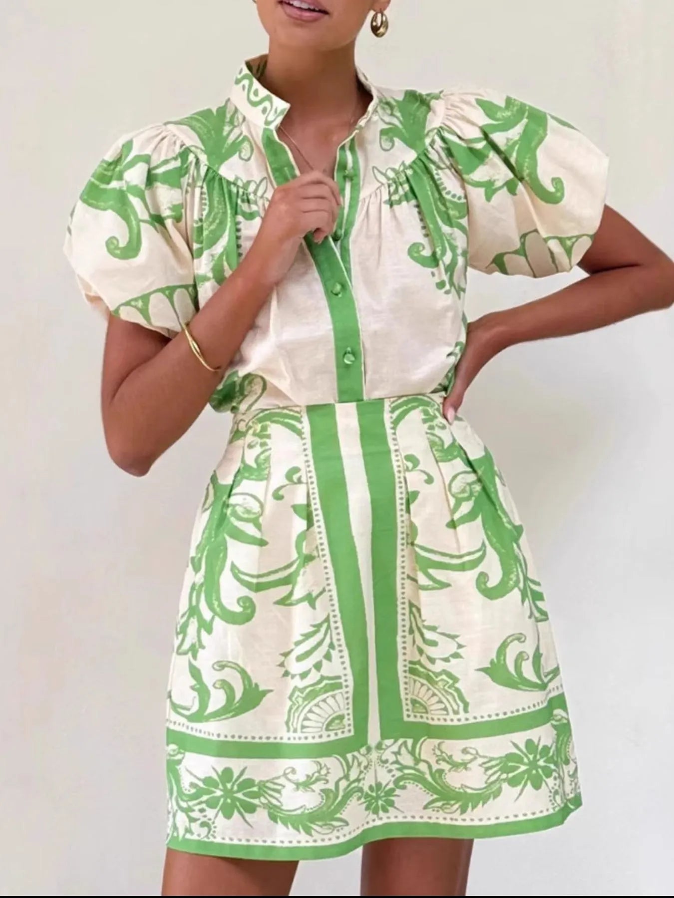 Lifestyle image of product styled for a chic daytime look